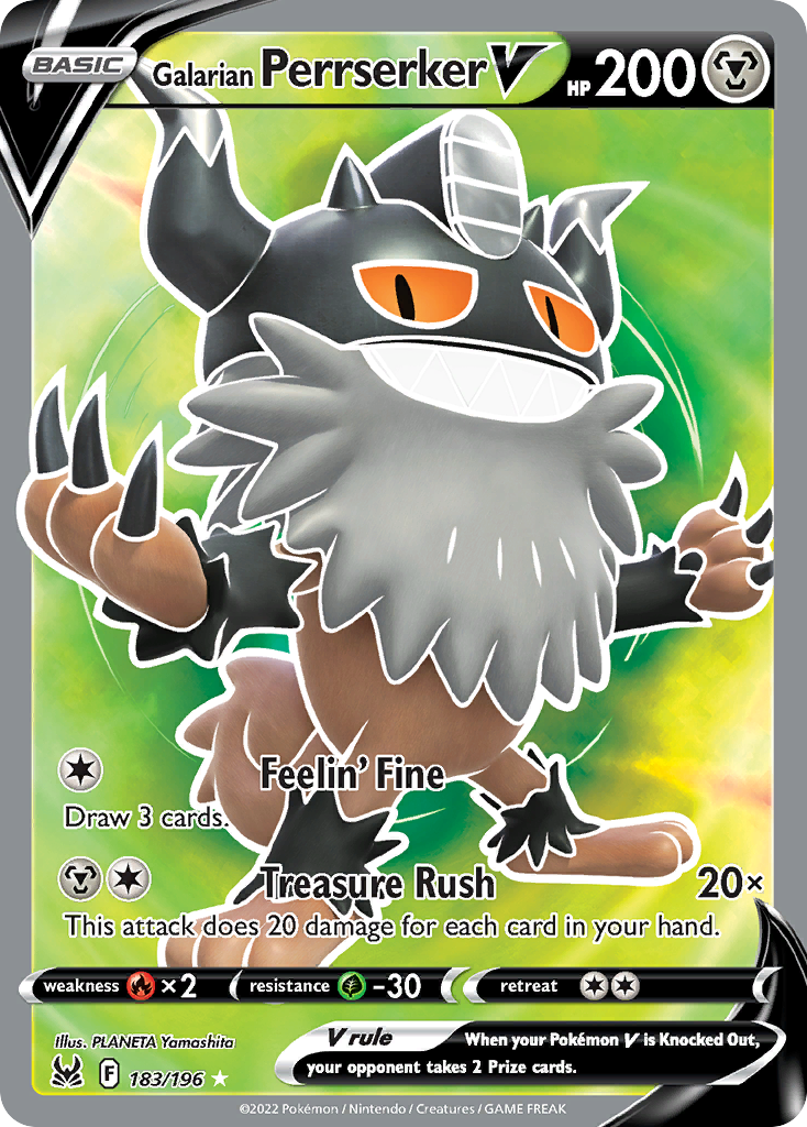 Galarian Perrserker V 183/217 Rare Ultra