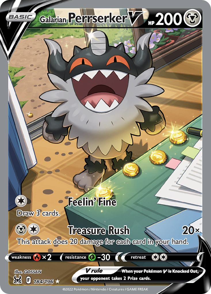 Galarian Perrserker V 184/217 Rare Ultra