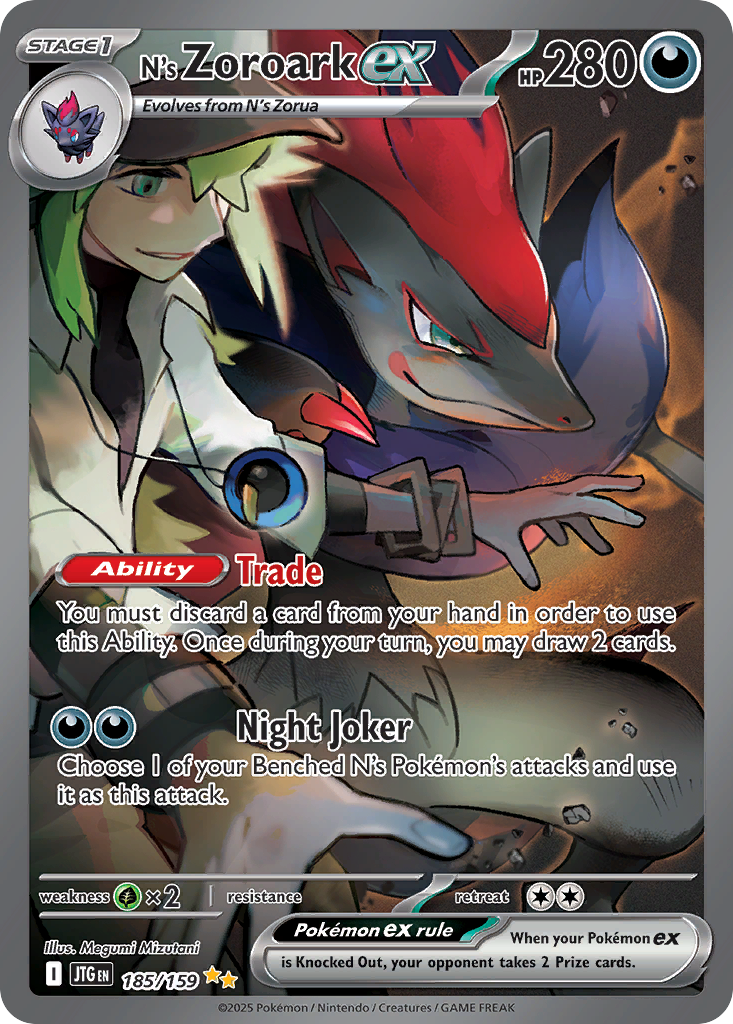 N's Zoroark ex 185/190 Special Illustration Rare