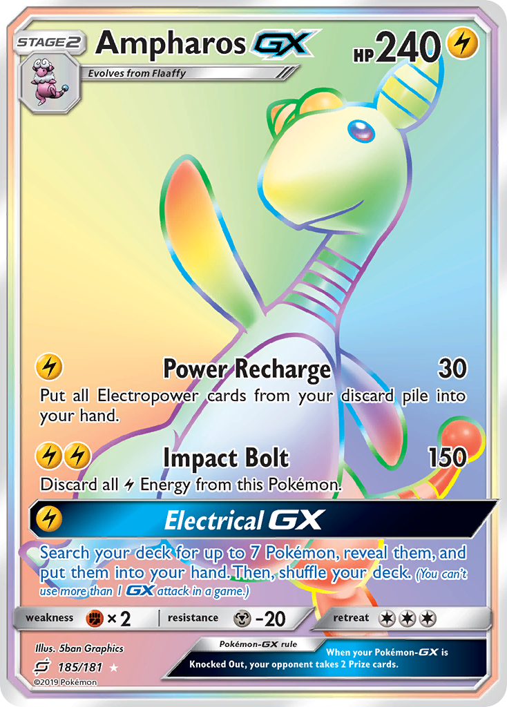 Ampharos-GX 185/198 Rare Rainbow
