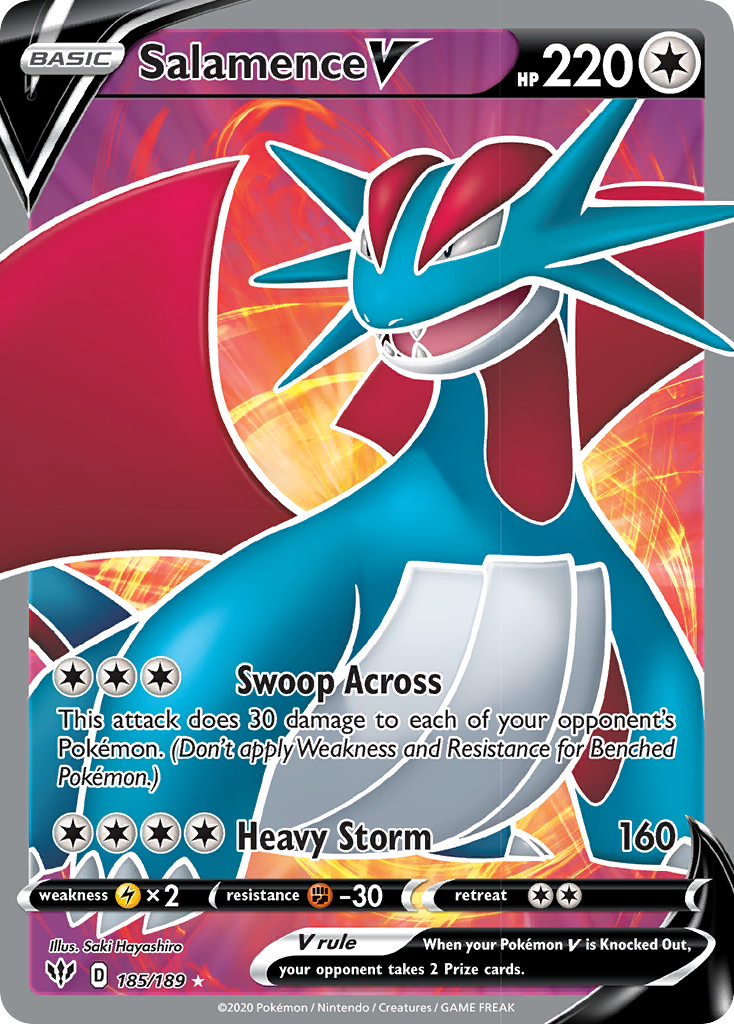Salamence V 185/201 Rare Ultra