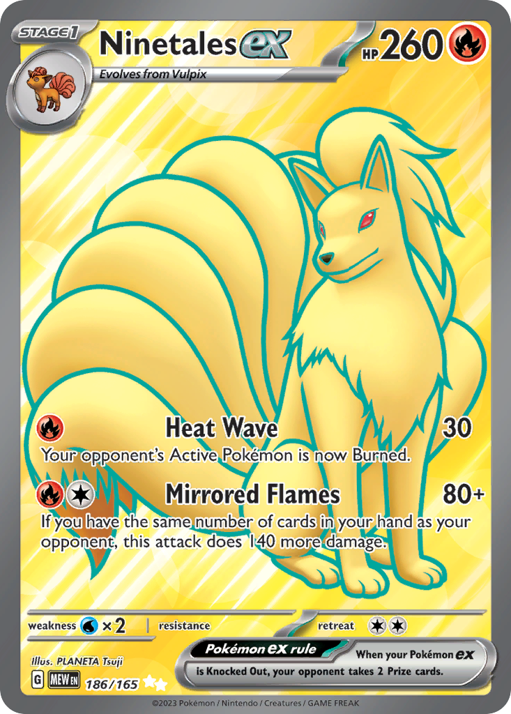 Ninetales ex 186/207 Ultra Rare