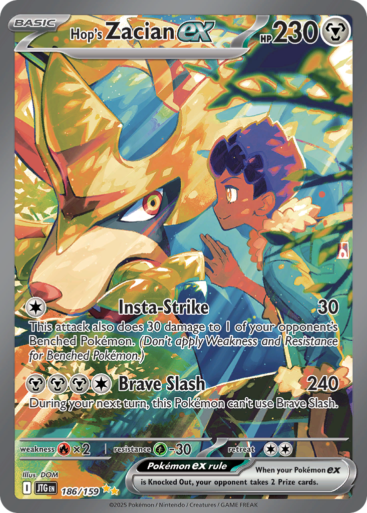 Hop's Zacian ex 186/190 Special Illustration Rare