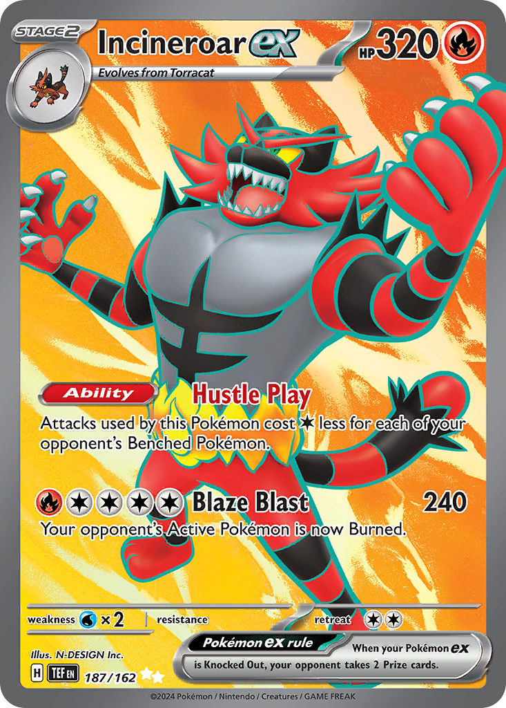 Incineroar ex 187/218 Ultra Rare