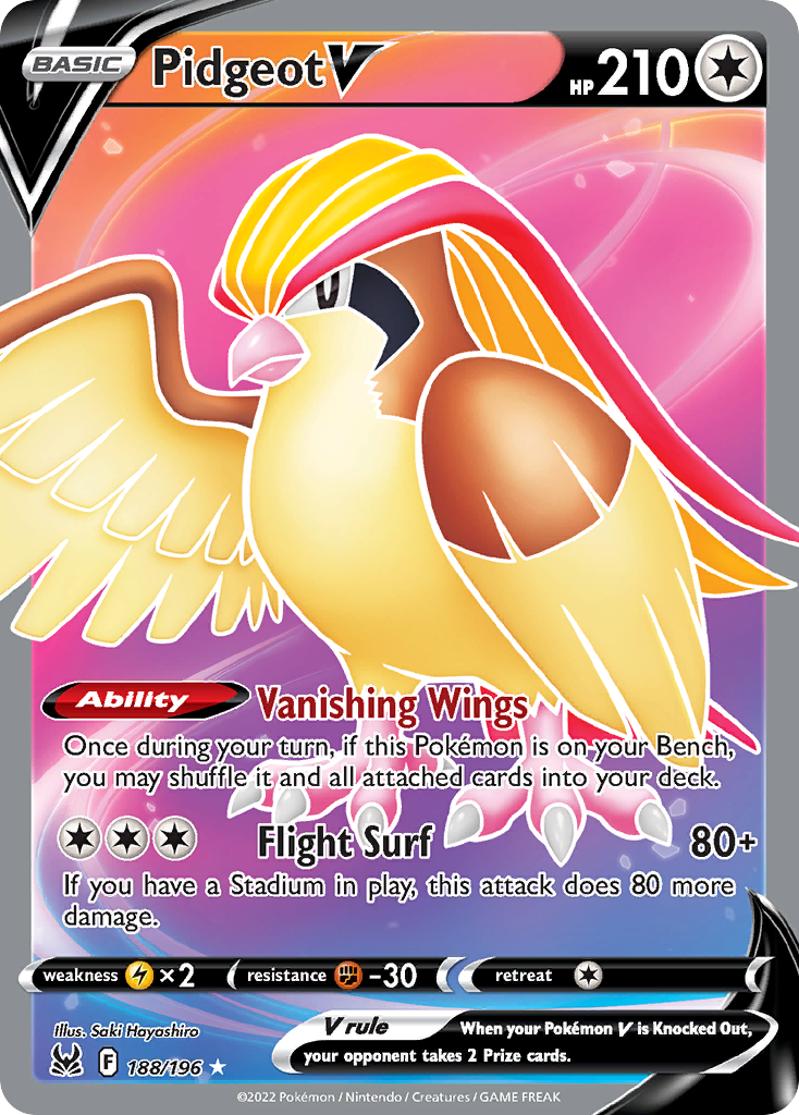 Pidgeot V 188/217 Rare Ultra