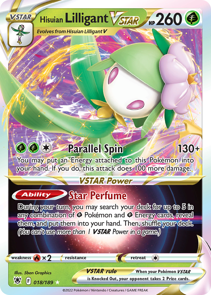 Hisuian Lilligant VSTAR 018/216 Rare Holo VSTAR