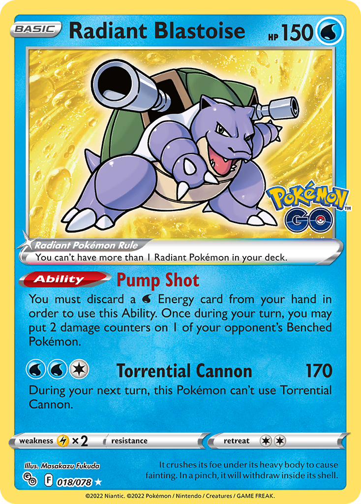 Radiant Blastoise 018/88 Radiant Rare