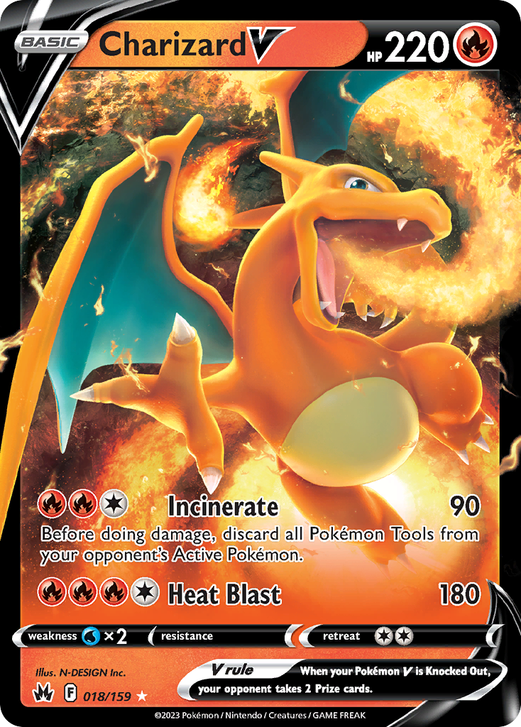 Charizard V 018/160 Rare Holo V