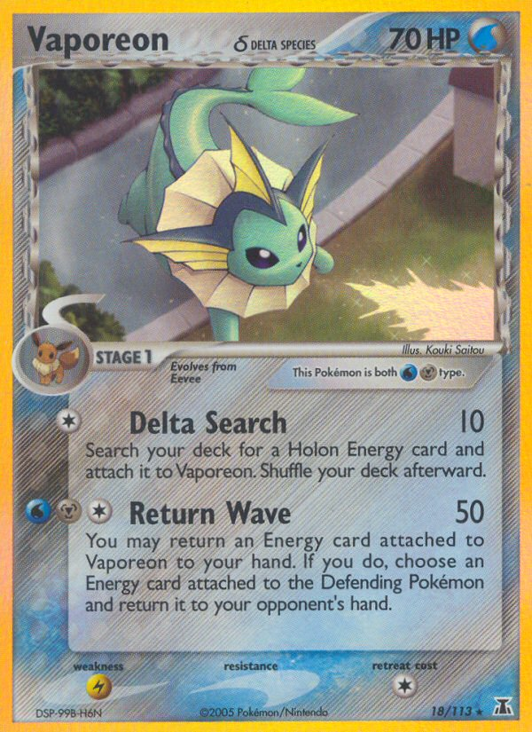 Vaporeon δ 018/114 Rare Holo