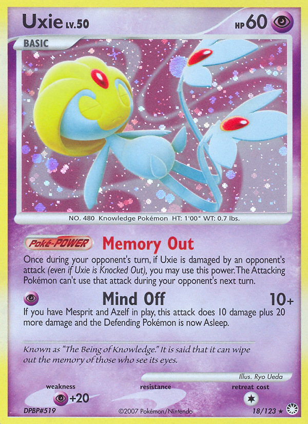 Uxie 018/124 Rare Holo