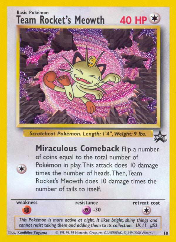 Team Rocket's Meowth 018/53 Promo