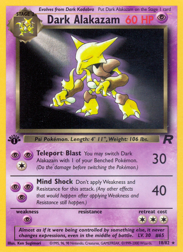 Dark Alakazam 018/83 Rare