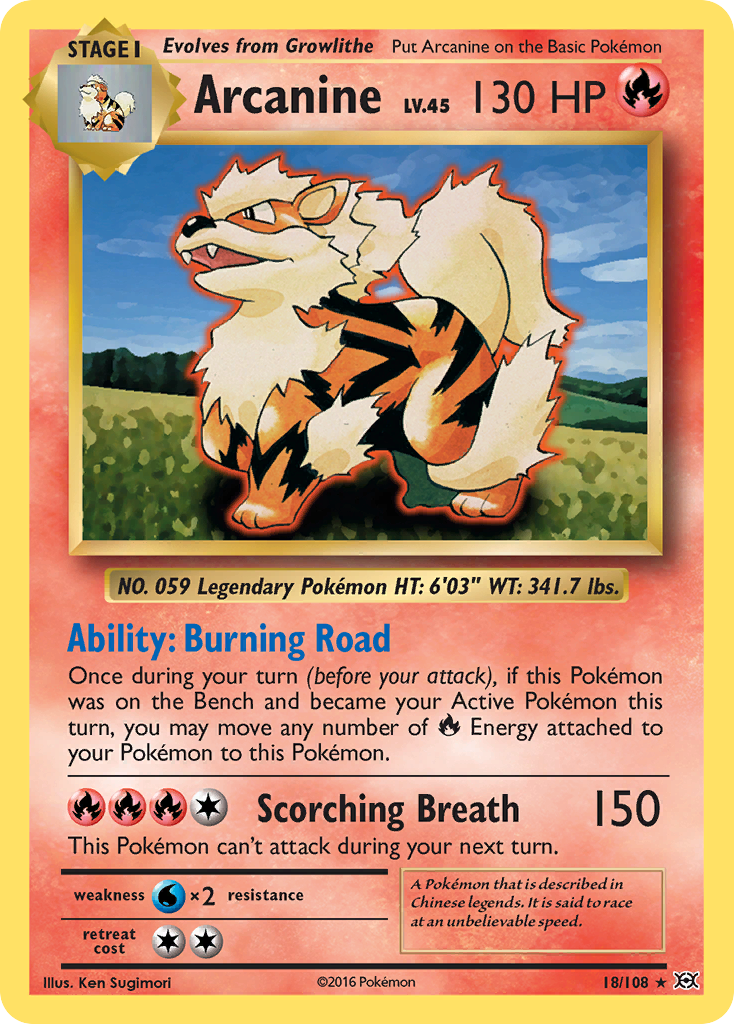 Arcanine 018/113 Rare