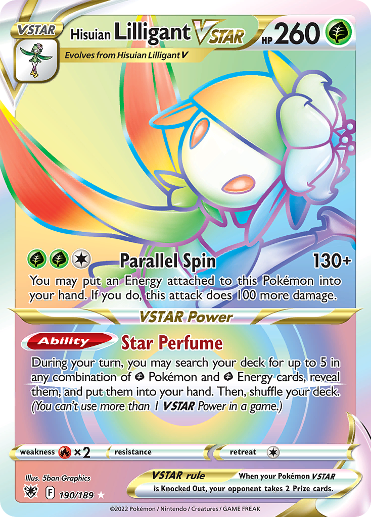 Hisuian Lilligant VSTAR 190/216 Rare Rainbow