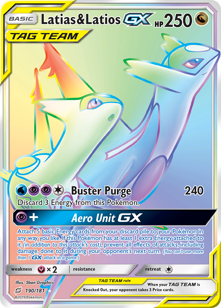Latias & Latios-GX 190/198 Rare Rainbow