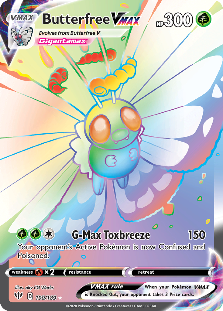 Butterfree VMAX 190/201 Rare Rainbow