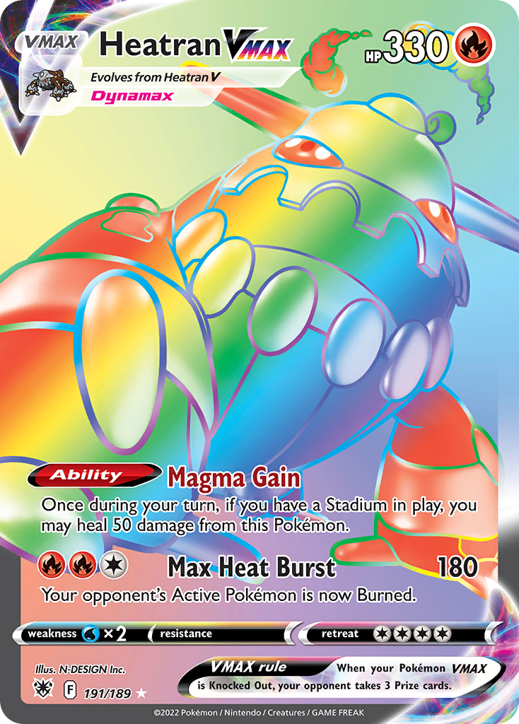 Heatran VMAX 191/216 Rare Rainbow