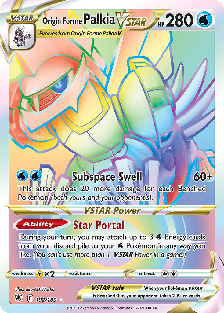 Origin Forme Palkia VSTAR 192/216 Rare Rainbow