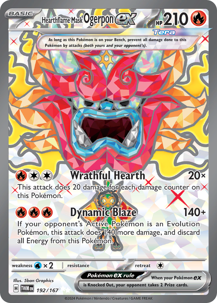 Hearthflame Mask Ogerpon ex 192/226 Ultra Rare