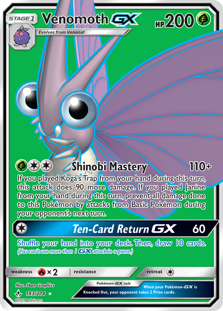 Venomoth-GX 193/234 Rare Ultra