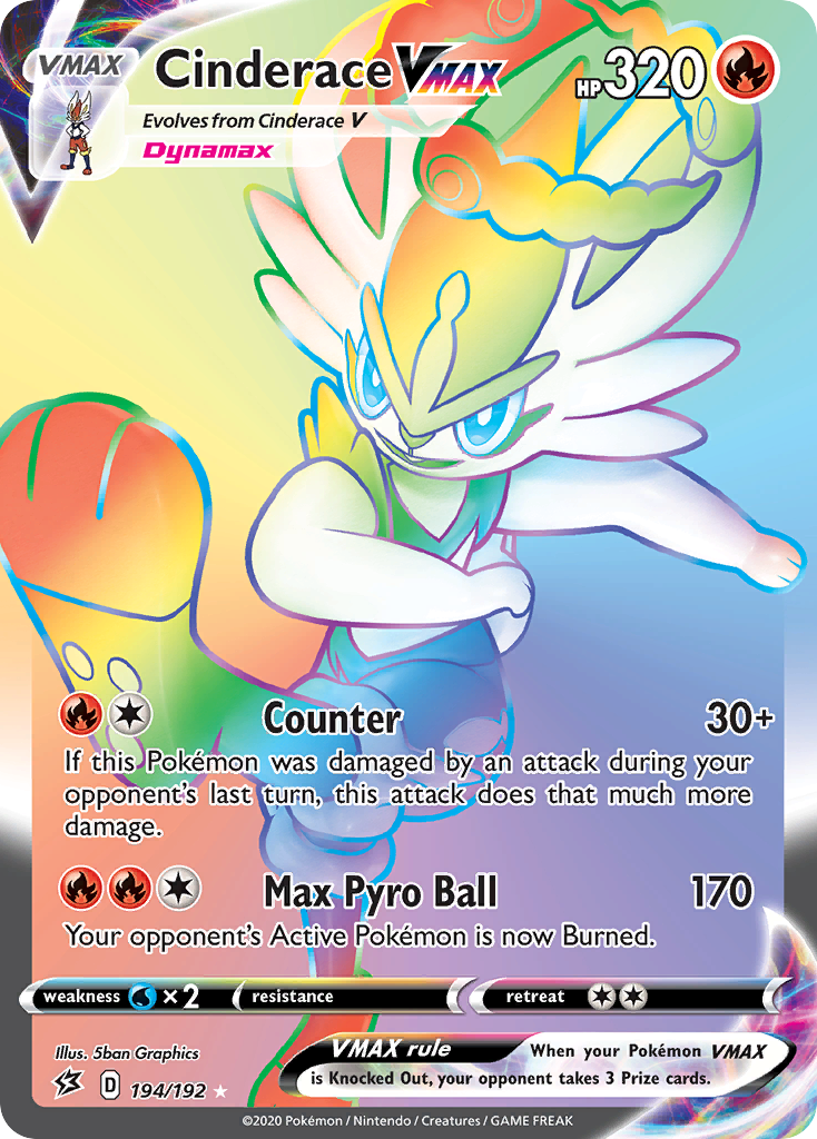 Cinderace VMAX 194/209 Rare Rainbow