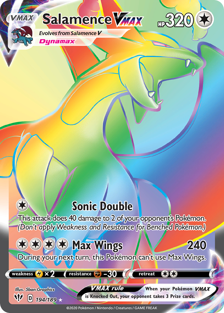 Salamence VMAX 194/201 Rare Rainbow
