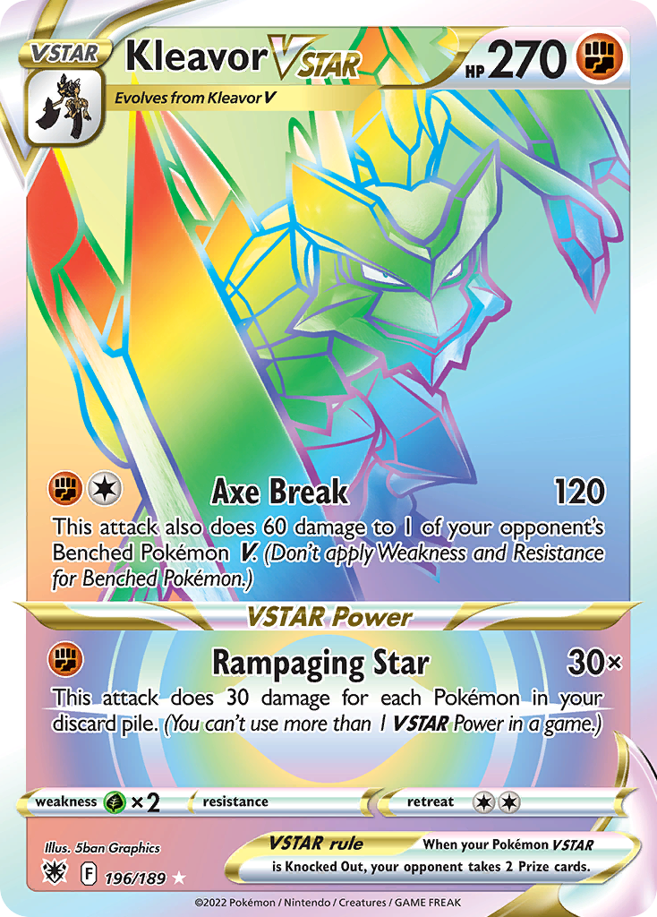Kleavor VSTAR 196/216 Rare Rainbow