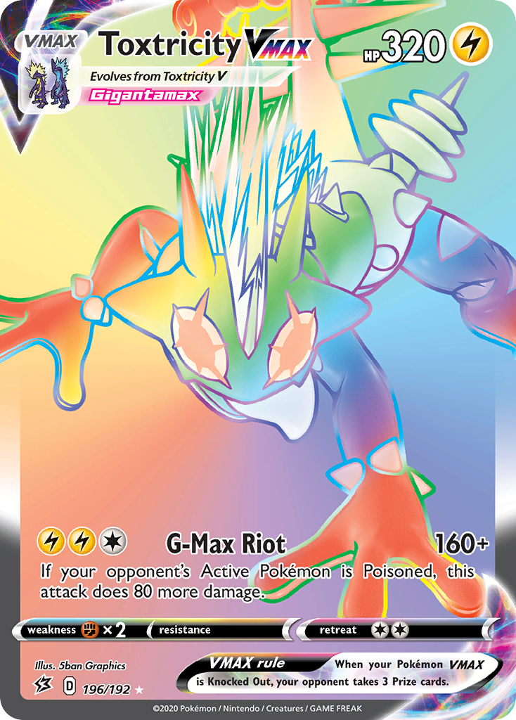 Toxtricity VMAX 196/209 Rare Rainbow