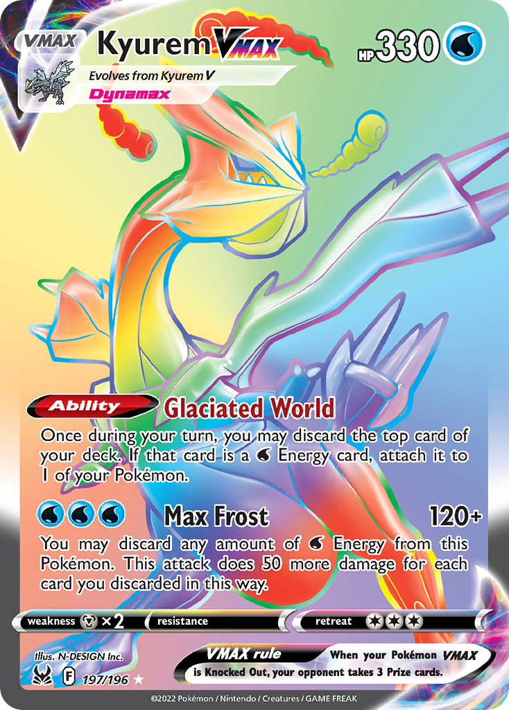 Kyurem VMAX 197/217 Rare Rainbow