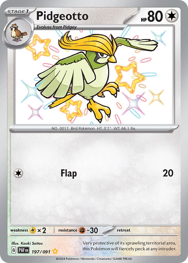 Pidgeotto 197/245 Shiny Rare