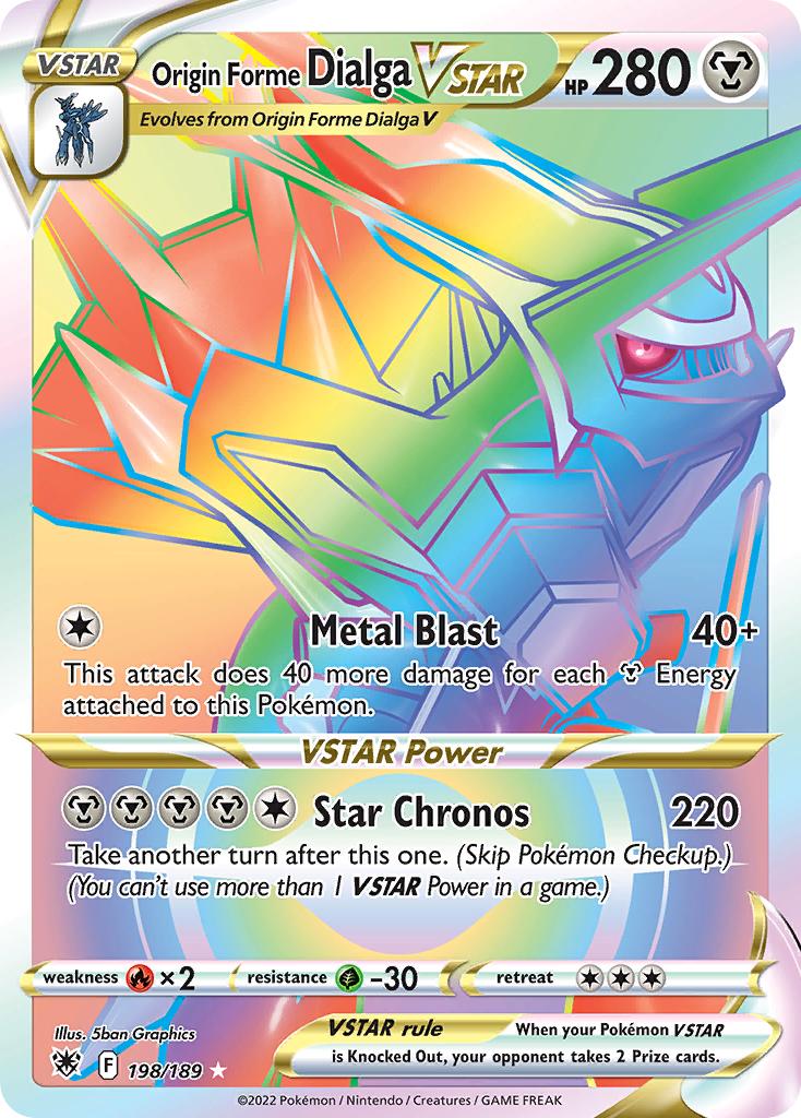 Origin Forme Dialga VSTAR 198/216 Rare Rainbow