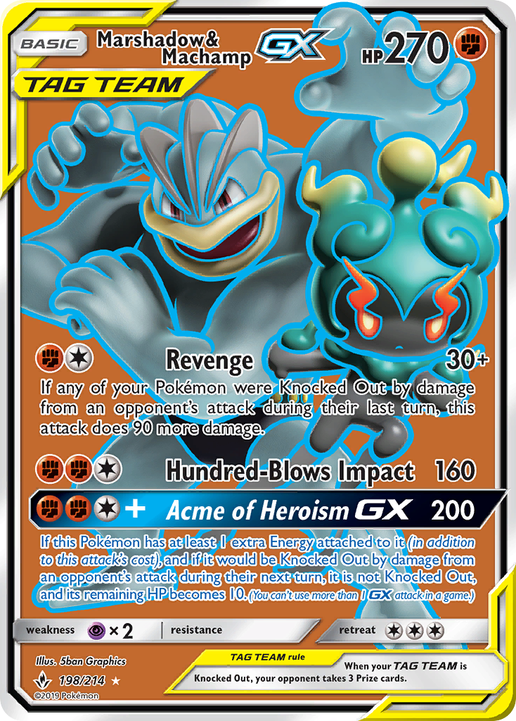 Marshadow & Machamp-GX 198/234 Rare Ultra