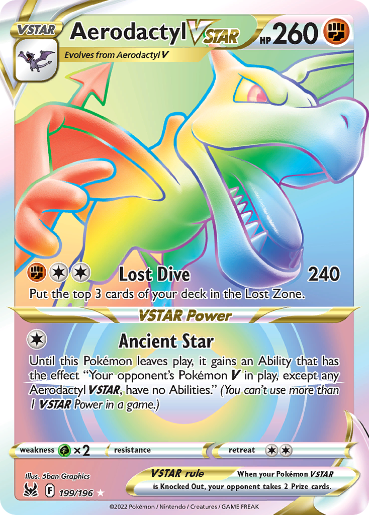 Aerodactyl VSTAR 199/217 Rare Rainbow