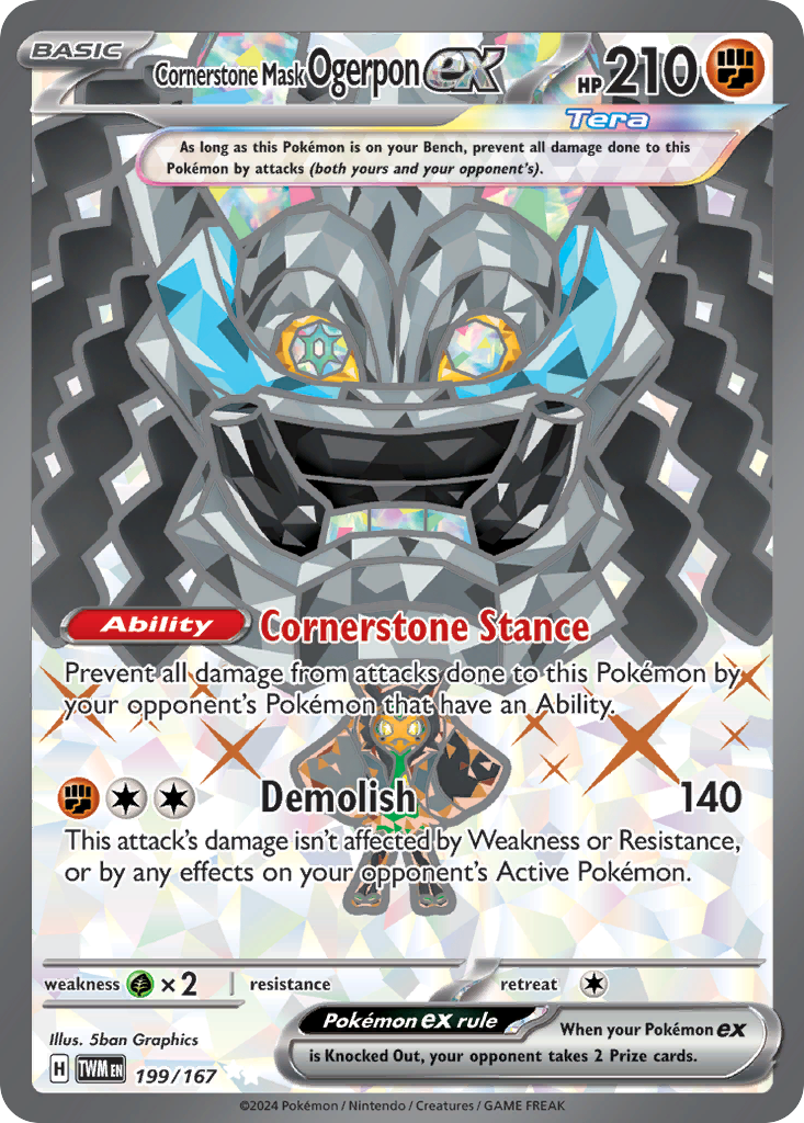 Cornerstone Mask Ogerpon ex 199/226 Ultra Rare