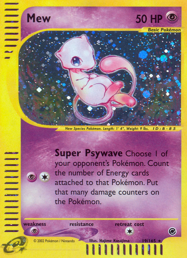 Mew 019/165 Rare Holo