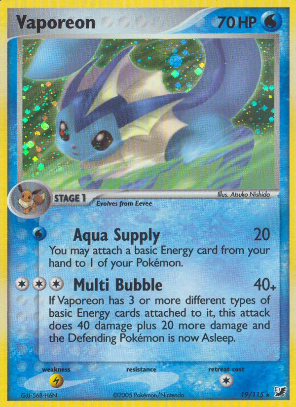 Vaporeon 019/145 Rare Holo