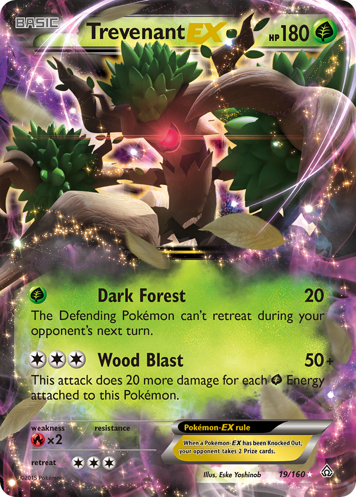 Trevenant-EX 019/164 Rare Holo EX