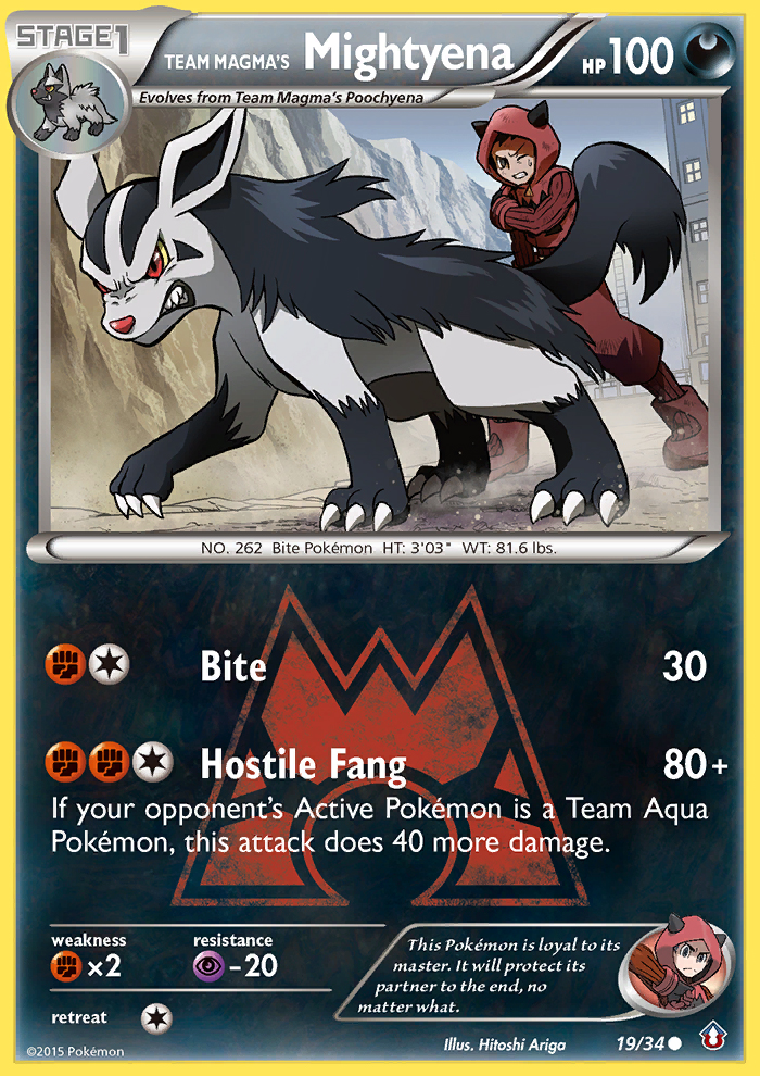 Team Magma's Mightyena 019/34 Common