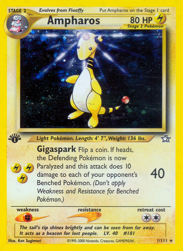Ampharos 001/111 Rare Holo