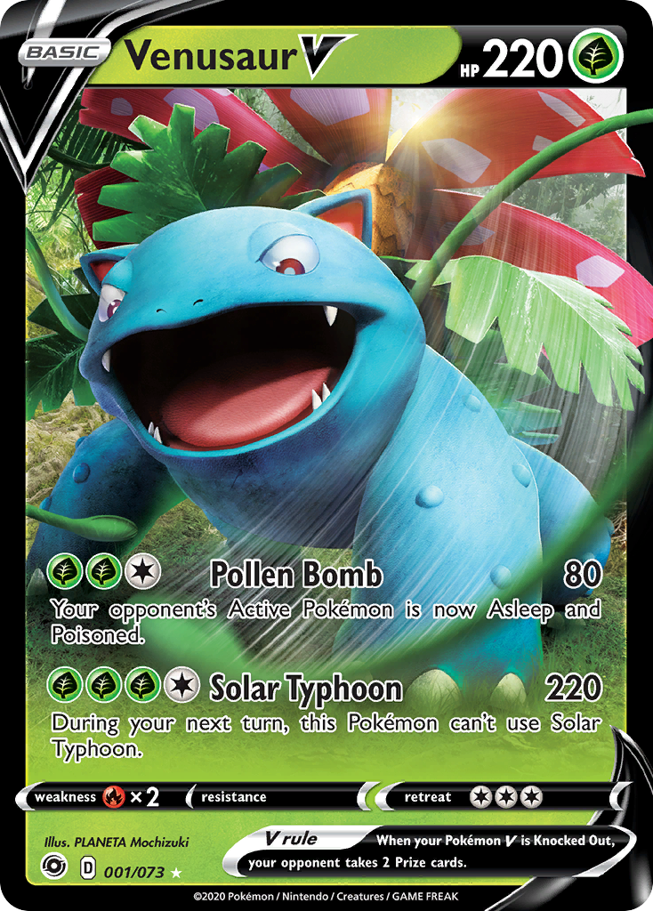 Venusaur V 001/80 Rare Holo V