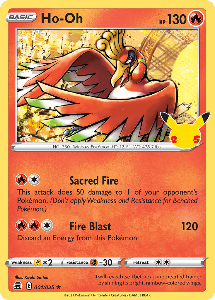 Ho-Oh 001/25 Rare