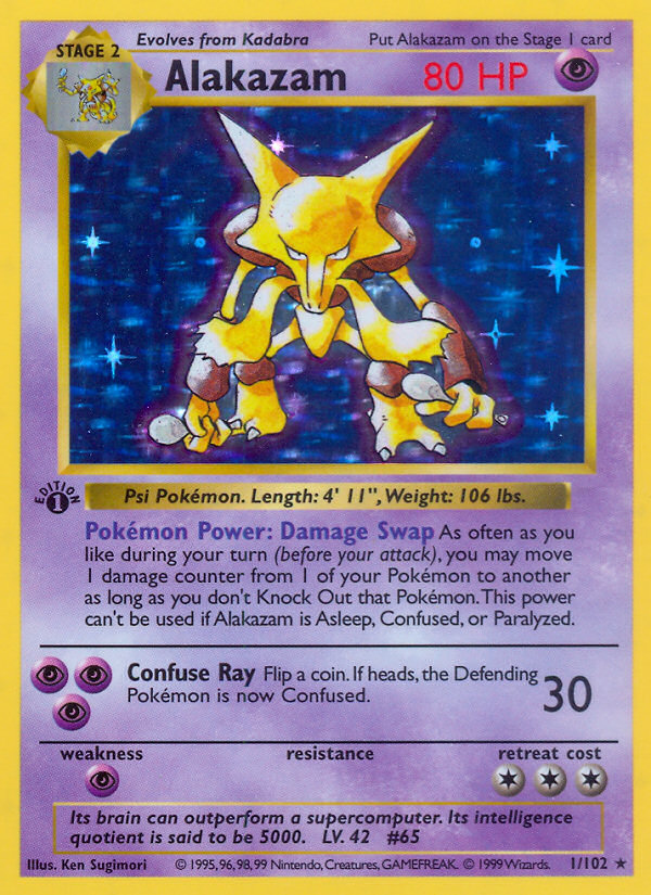 Alakazam 001/102 Rare Holo