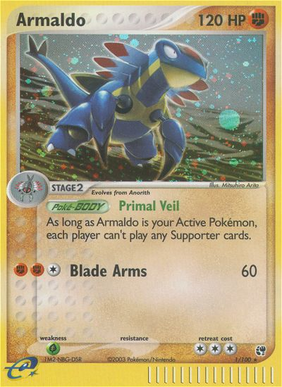 Armaldo 001/100 Rare Holo