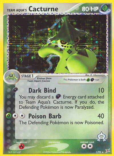 Team Aqua's Cacturne 001/97 Rare Holo