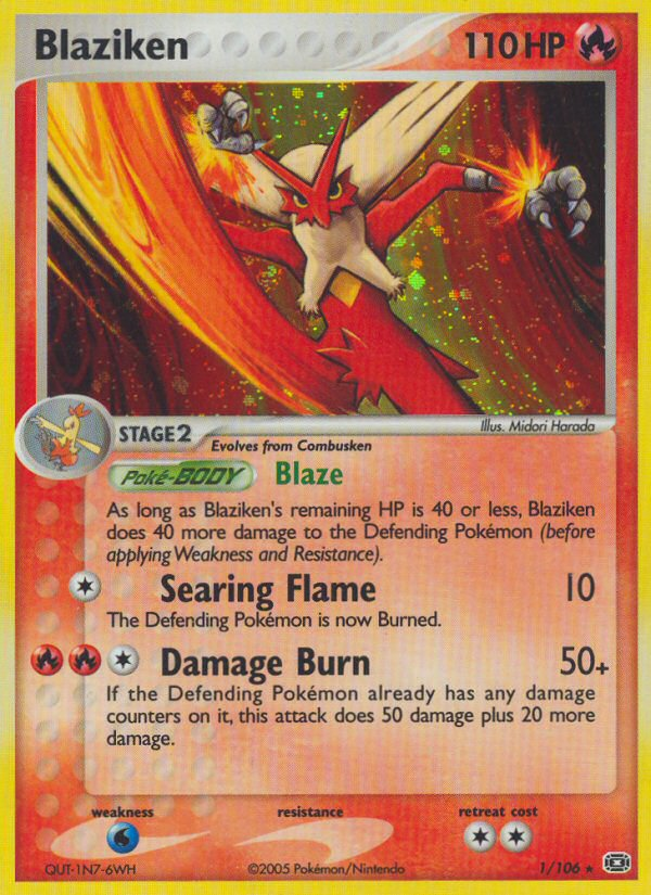 Blaziken 001/107 Rare Holo