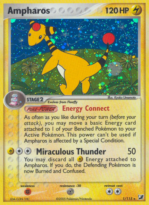 Ampharos 001/145 Rare Holo