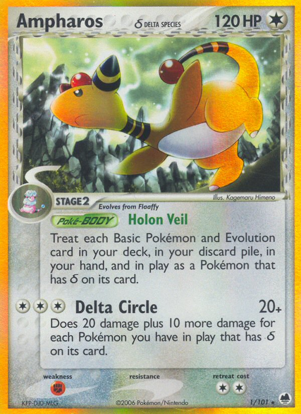 Ampharos δ 001/101 Rare Holo