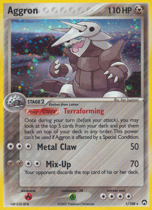 Aggron 001/108 Rare Holo