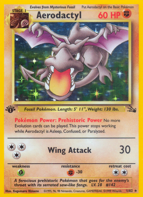 Aerodactyl 001/62 Rare Holo