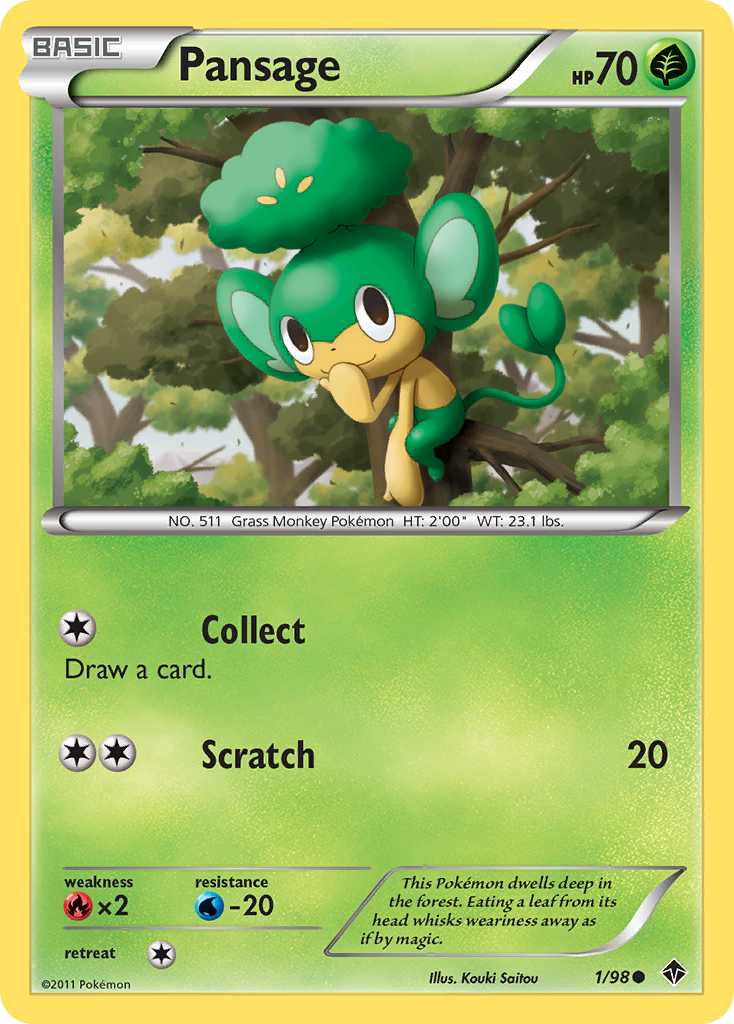 Pansage 001/98 Common